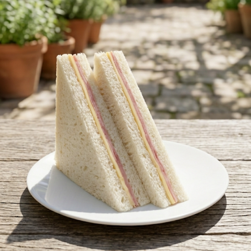 Sándwich recargado de Jamón y queso